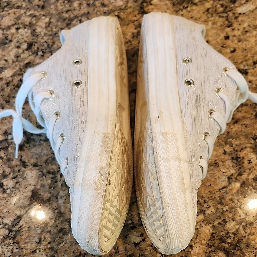 Converse‎ Kids' Shimmering Silver Sneakers